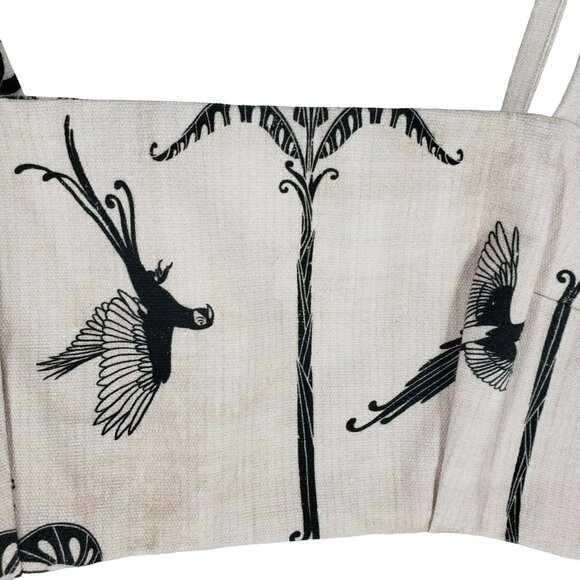 NEW Isla & White Jungle Print Crop Top Cream Black Boho Resort Vacation Chic - Picture 7 of 12